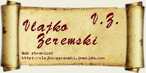 Vlajko Zeremski vizit kartica